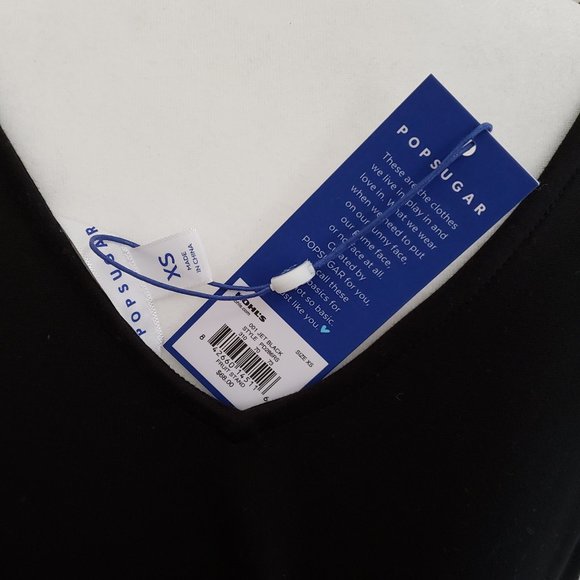 NWT Popsugar Black Tie Front Knit Jumpsuit Size XS - Picture 4 of 6